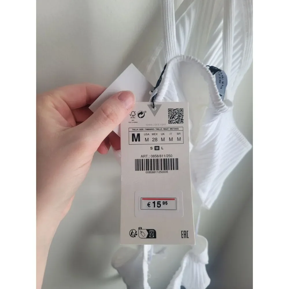 White ZARA Medium M Bodysuit